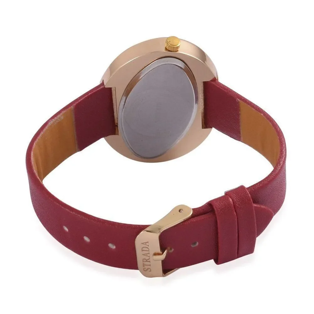 STRADA Austrian Crystal Watch Red Band